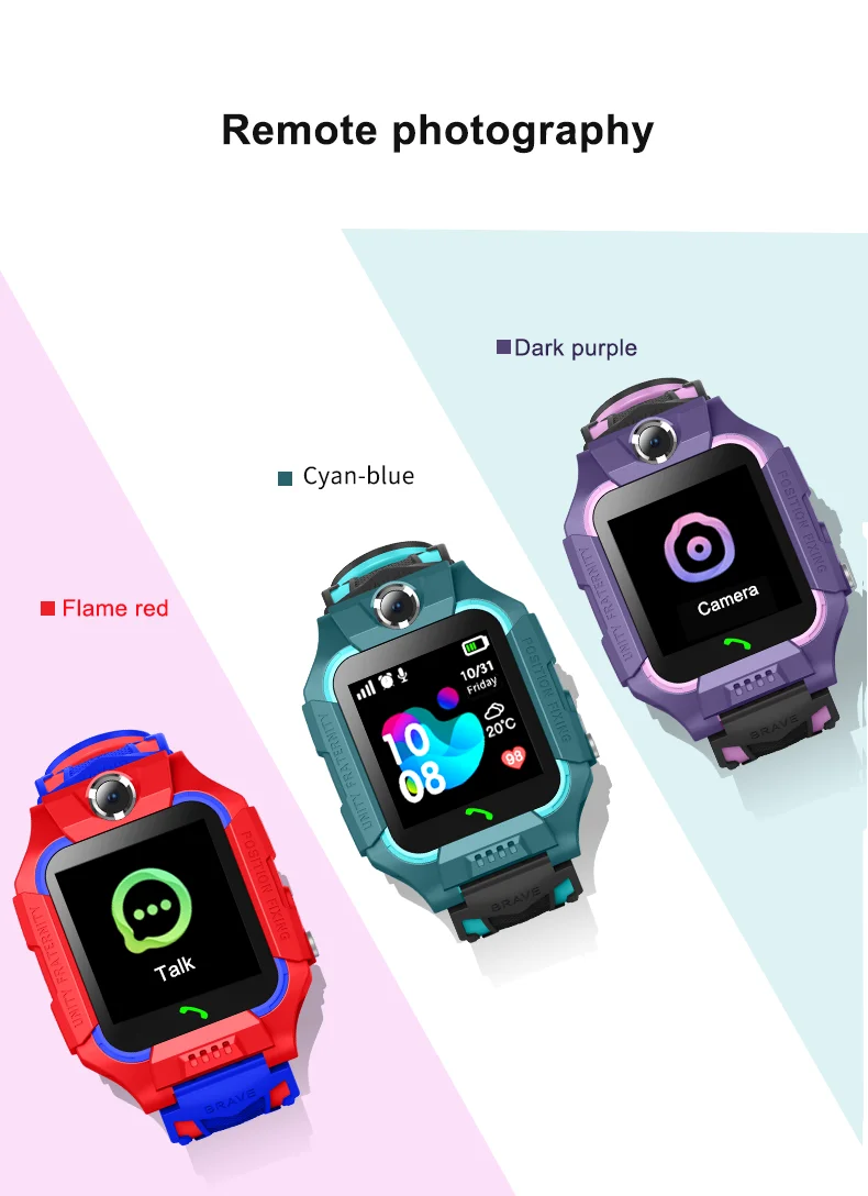 Kids Smart Watch SOS SIM Card LBS Tracker – Waterproof Phone Watch with Camera for Boys & Girls (Q19 / Z1 / A28 / Q88) - I YAN