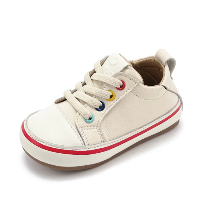 Spring/Autumn Baby Shoes Leather Toddler Boys Barefoot Shoe Soft Sole Girls Outdoor Tennis Fashion Little Kids Sneakers