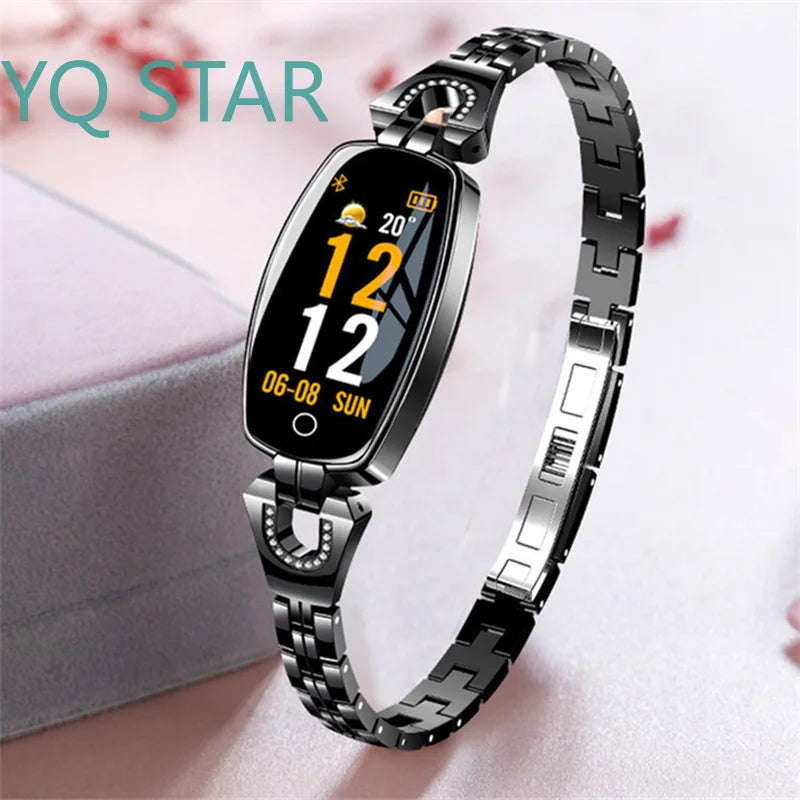 Lemonda H8 Stainless Steel Sleep Heart Rate Tracker Smart Watch with Call Reminder Waterproof Touch Screen Online Sports