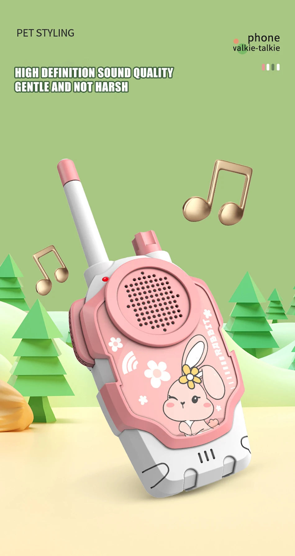 2Pcs Walkie Talkie Children Toy Long Rang Wireless Interphone Parent-Child Interaction Intercom Communication Toys For Kids Gift