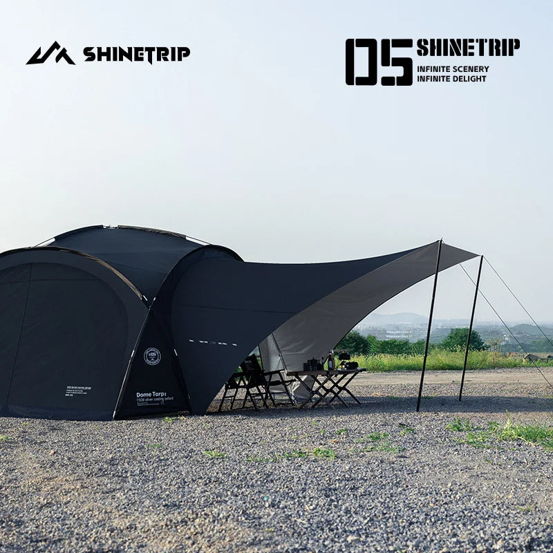 ShineTrip Outdoor Dome Tent Rainproof Sunproof Self Drive Waterproof Shade Coated Silver Canopy Camping Combination