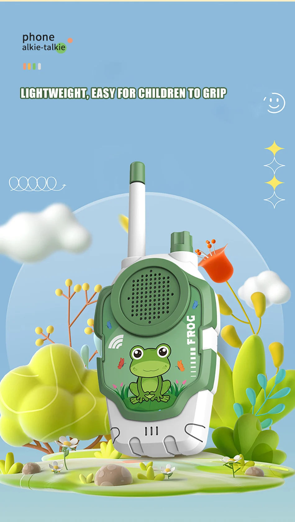 2Pcs Walkie Talkie Children Toy Long Rang Wireless Interphone Parent-Child Interaction Intercom Communication Toys For Kids Gift