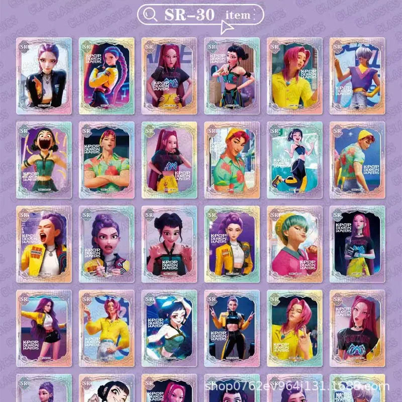 150pcs Kpop Demon Hunters Collectible Cards Warriors Fans Laser Trading Card Set Premium Flash Cards Fans Kids Gift