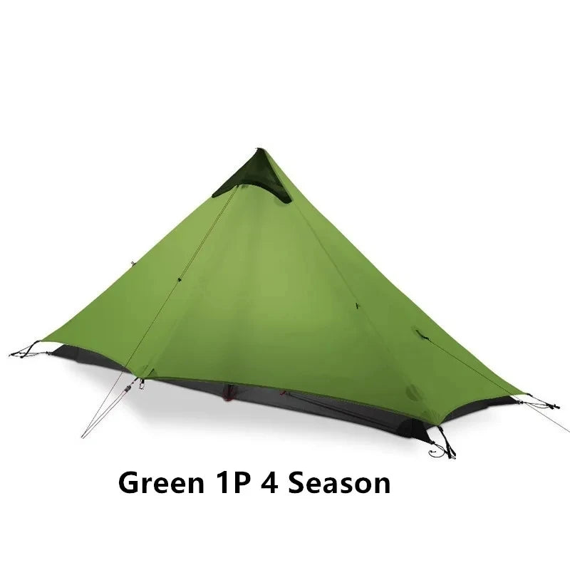 1 Person Oudoor Ultralight Camping Tent Single Man 3 Season Professional 15D Silnylon Rodless Tent