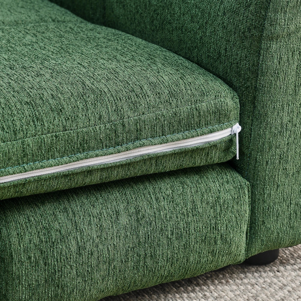 Olive Green Oversized Dog Sofa Bed for Large and Extra Large Dogs, Upholstered Linen Pet Couch with Supportive Armrests and Backrest, Low Stable Legs, Comfortable Elevated Furniture-Style Bed for Living Room, Bedroom and Indo