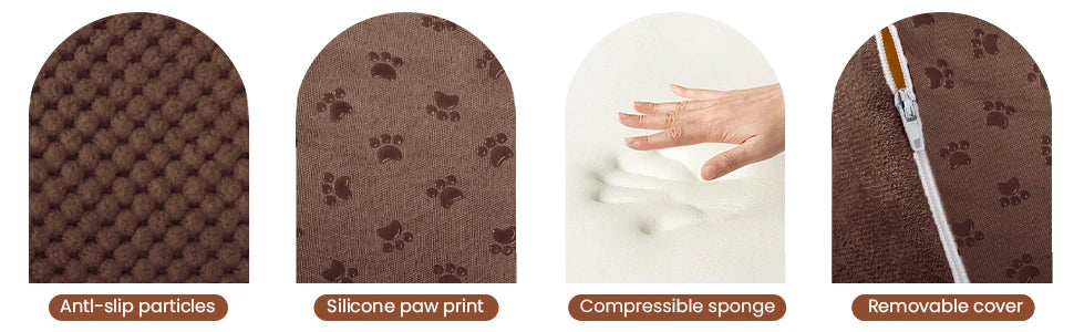 Dog Stairs & Ramp - High-Density Foam Pet Steps, Extra-Wide Non-Slip Orthopedic Dog Ladder with Soft Foam Padding