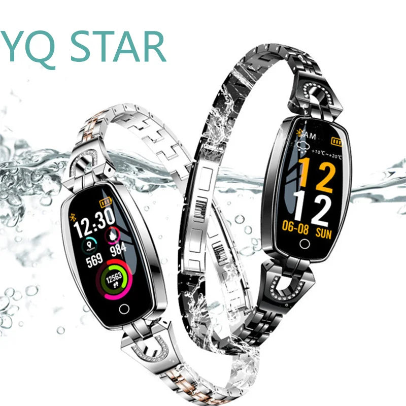 Lemonda H8 Stainless Steel Sleep Heart Rate Tracker Smart Watch with Call Reminder Waterproof Touch Screen Online Sports