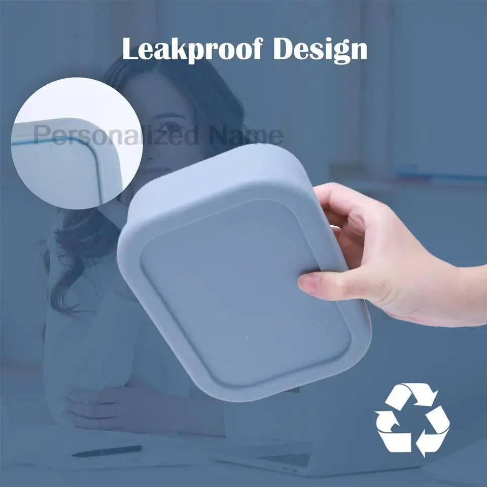 Silicone Lunch Box with 3 Compartments – Leakproof BPA Free Bento Box - I YAN