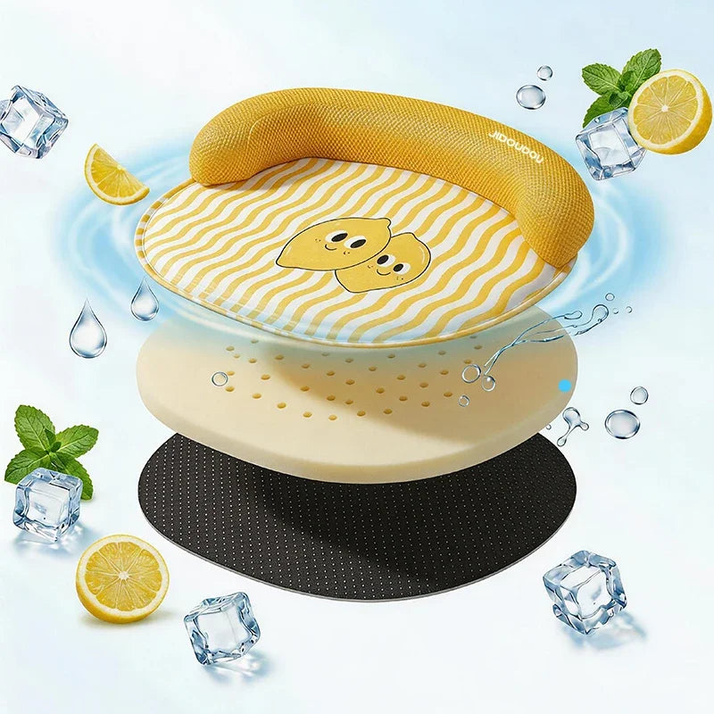I YAN spring and summer pet sofa bed with removable washable cover, breathable fabric, cozy for small pets.
