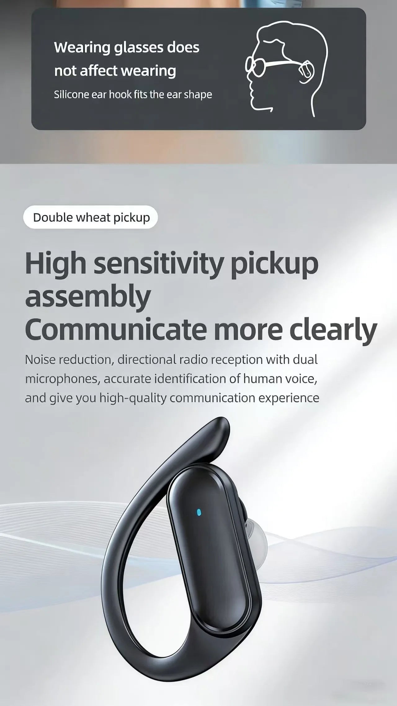 A520 Bluetooth Headset V5.3 Wireless Earphones Headphones With Microphone Headphones Sports Earbuds Anti-Sweat