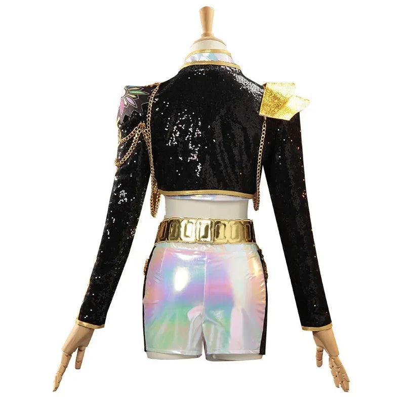 K-Pop Idol Zoey Rumi Mira Cosplay Costume Anime Movie Girl Uniform Outfit with Wig Role Halloween Carnival Party Dress Up Suit - I YAN