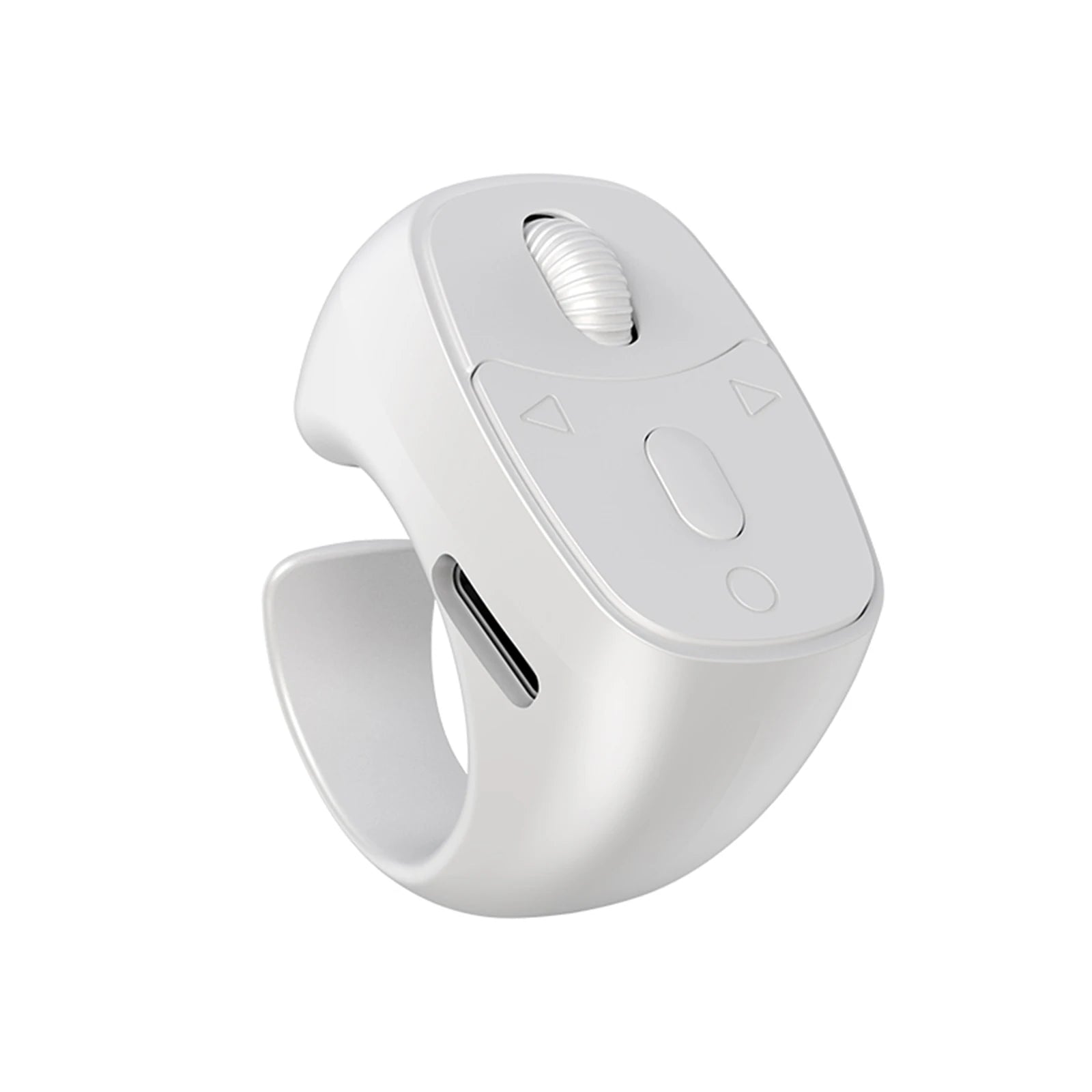 I YAN Bluetooth 5.3 remote control finger ring mouse with wireless camera shutter and selfie button, worn on fingertip for easy control.