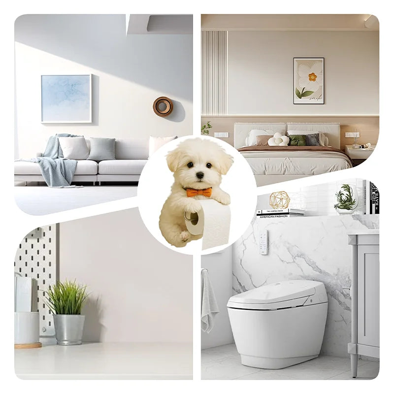 New Crafts Statues Home Decor Cute Dog Tissue Holder Toilet Paper Holder Resin Decorations Pendant