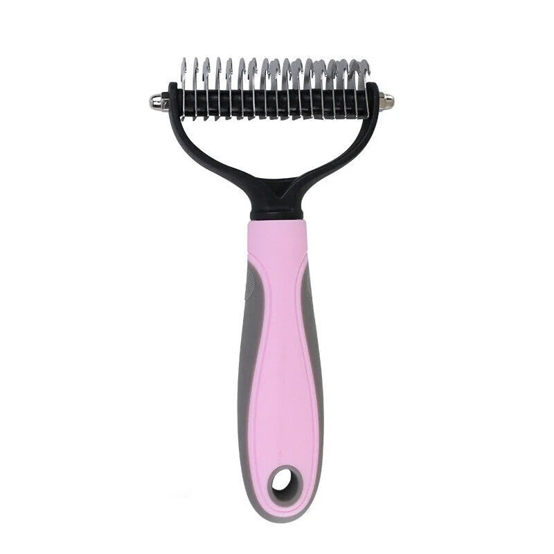 Professional Pet Grooming Tool 2 Sided Undercoat Dog Cat Shedding Comb Brush Pet