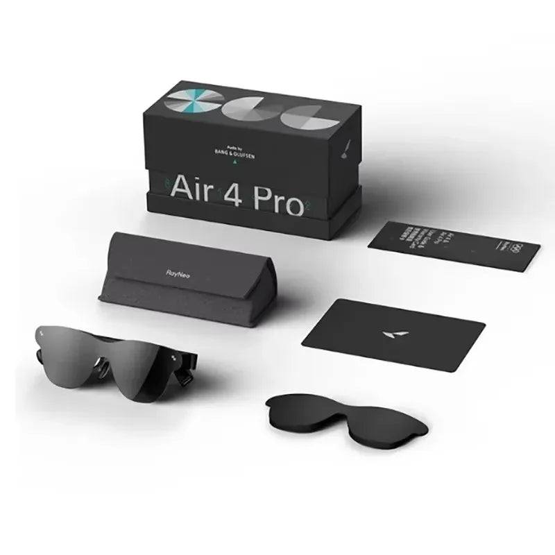 Rayneo Air 4 Pro Smart AR Glasses 3G Voice Control IPX-5 Waterproof 4K Video Capture Head-Mounted XR Support DP Agreement