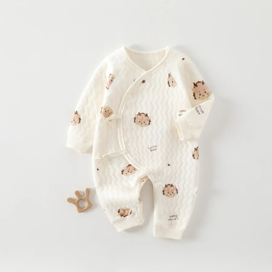 Baby Cotton Knit Jumpsuit | Soft Cartoon Romper for Newborns 0-3M - I YAN