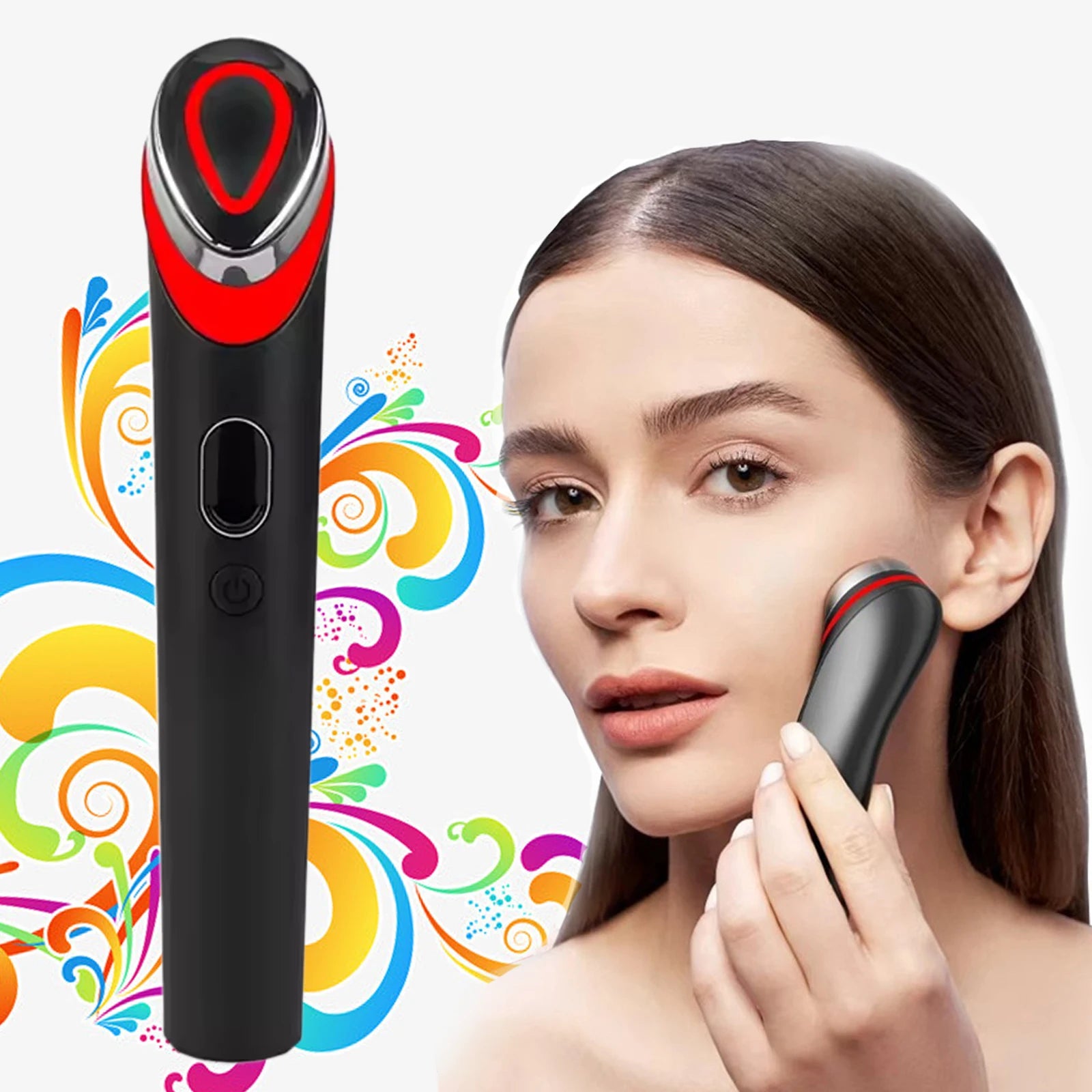 NEW 7 Colors Booster Pro LED Facial Light Therapy, Eye Beauty Wand, Red Light Eye Massager, Skincare and Blue Rejuvenation Tool