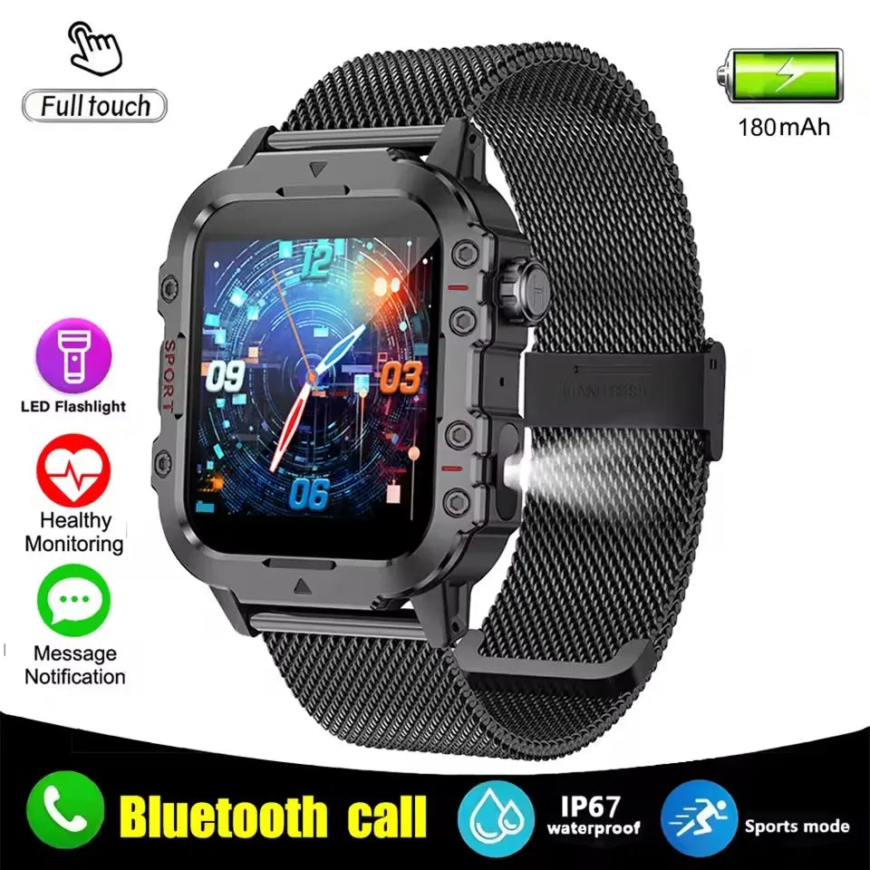 Smart Watch Android Phone 1.44'' Inch Color Screen Bluetooth Call Blood Oxygen/Pressure Monitoring Smart Watch Women Men
