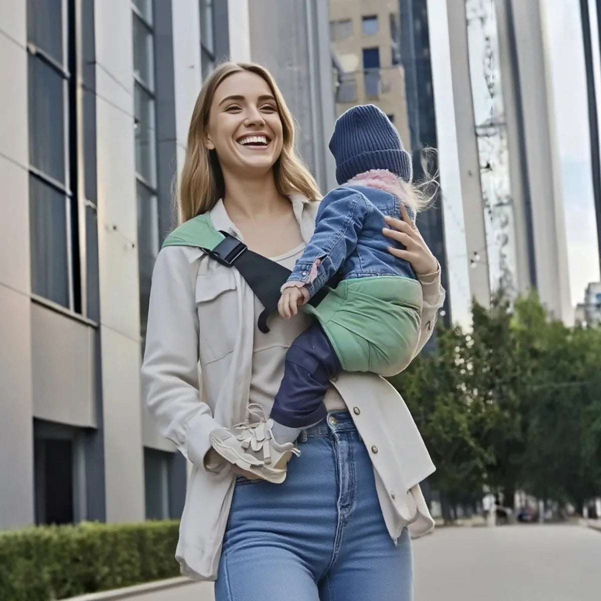 Baby Carrier Soft Wrap Four Seasons Universal – Adjustable Waist Stool Sling for Newborns & Toddlers - I YAN