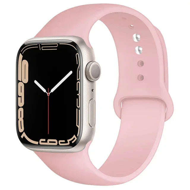 Silicone Band For Apple Watch strap 46mm 44mm 45mm 40mm 41mm 42-38mm 49mm sport bracelet iwatch series 11 10 9 8 7 6 5 SE Ultra3