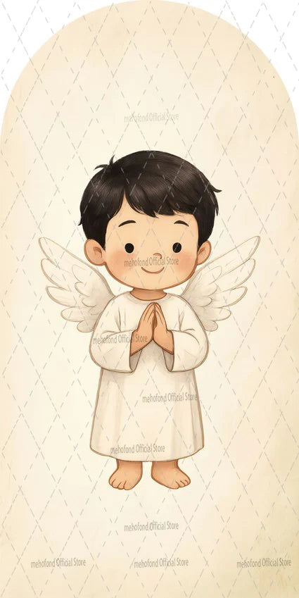 Mehofond Custom 2-Sided My Baptism Kids God Bless First Communion Party Baby Shower Cover Chiara Arch Background Decor Backdrop
