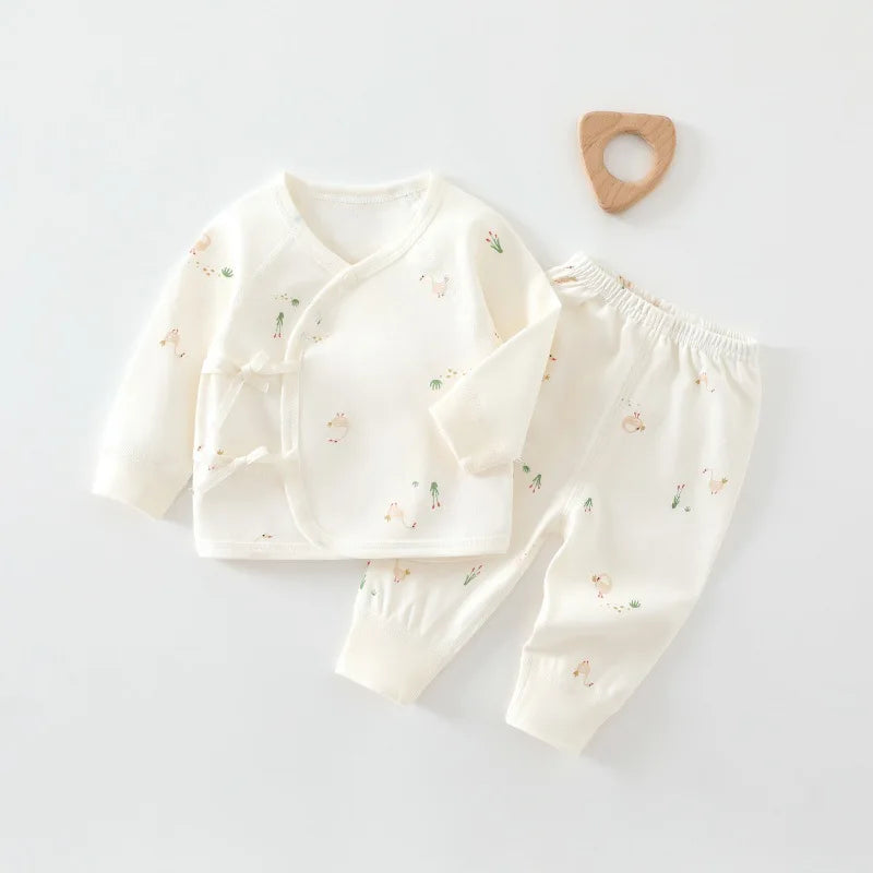 Baby Cartoon Cotton 2-Piece Set | Long Sleeve Top & Pants Newborn 0-6M - I YAN