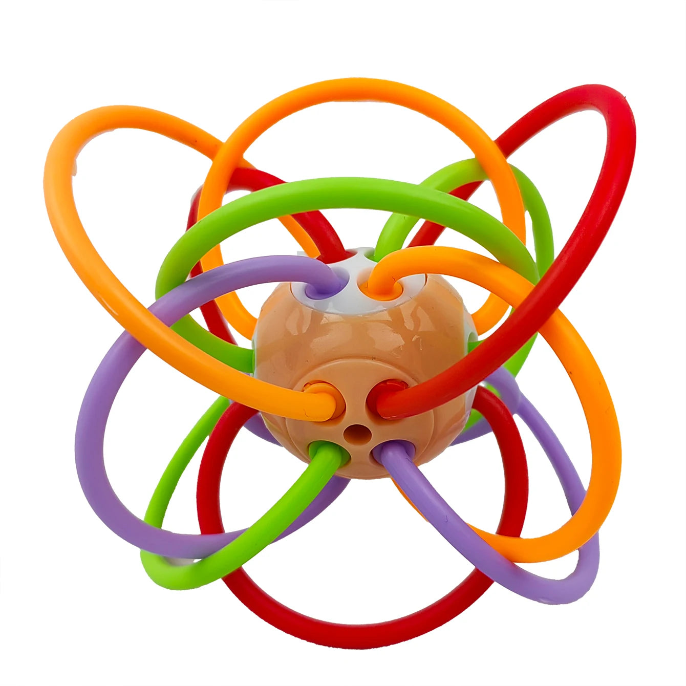 Manhattan Square Teether Ball – Baby Grip & Chew Sensory Toy - I YAN