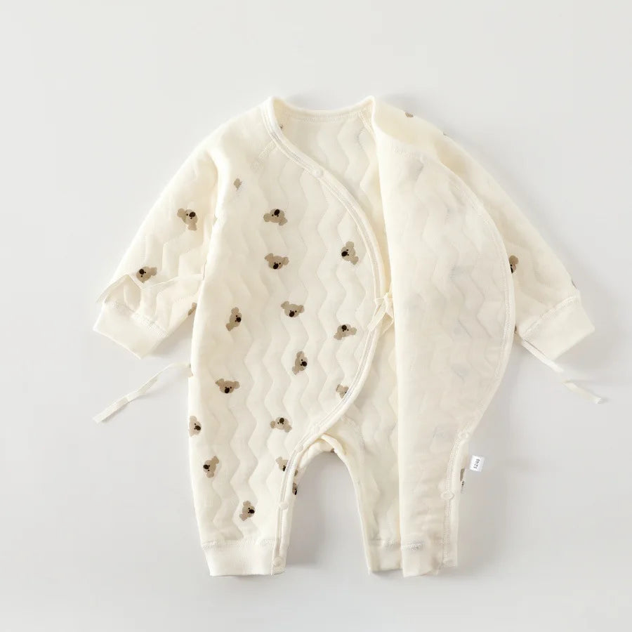 Baby Cotton Knit Jumpsuit | Soft Cartoon Romper for Newborns 0-3M - I YAN