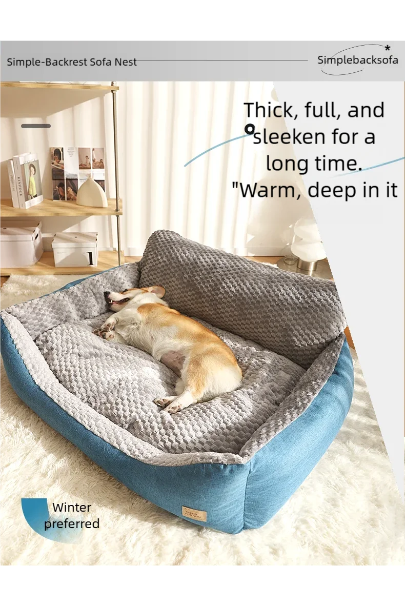 Large I YAN XXL dog sofa bed in soft, comfortable material, 47x37 inches, ideal for pets all seasons.