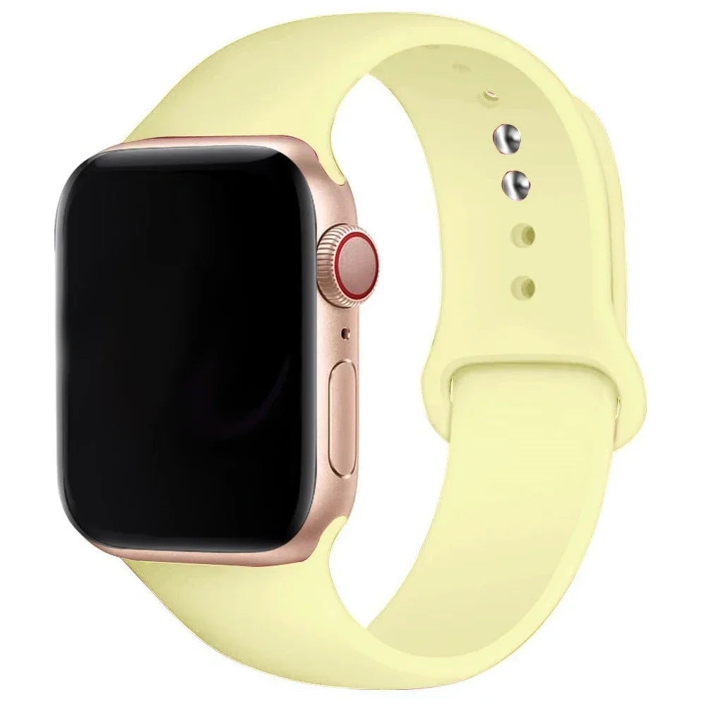 Silicone Band For Apple Watch strap 46mm 44mm 45mm 40mm 41mm 42-38mm 49mm sport bracelet iwatch series 11 10 9 8 7 6 5 SE Ultra3