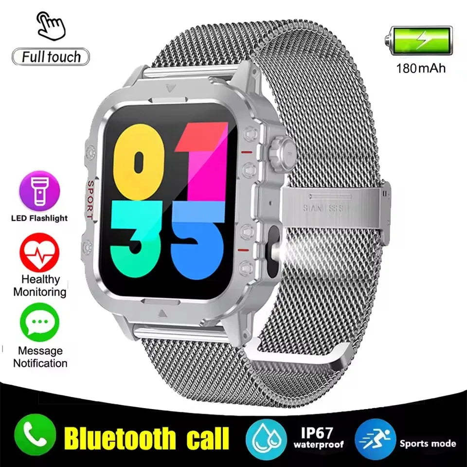 Smart Watch Android Phone 1.44'' Inch Color Screen Bluetooth Call Blood Oxygen/Pressure Monitoring Smart Watch Women Men