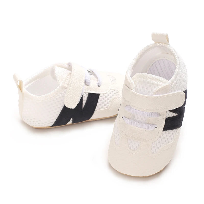 0-18 Months Baby Classic Sneakers - Letters Splicing Design, Non-Slip First Walkers, Comfortable Casual Shoes for Infants & Tod