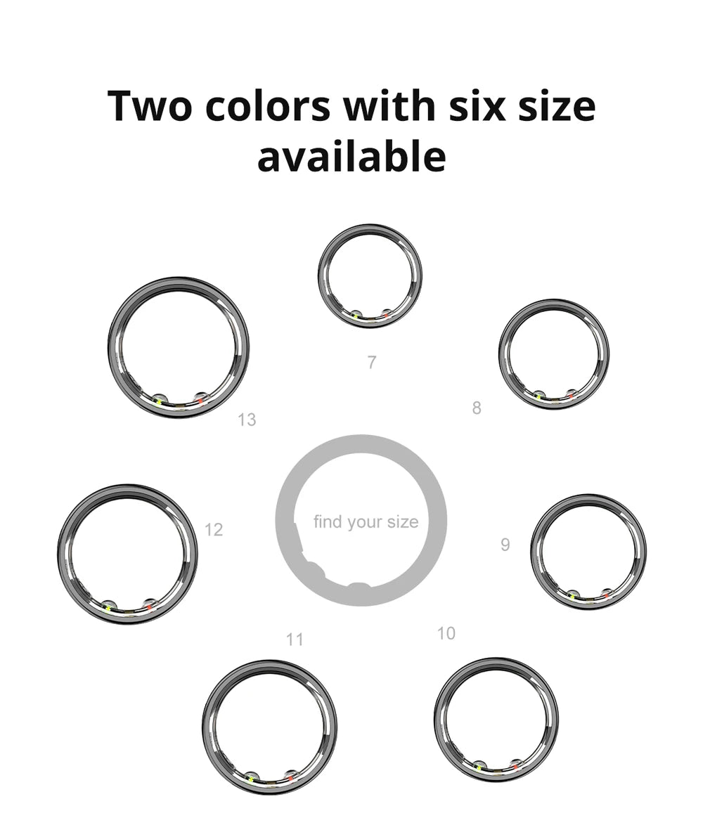 R10 Smart Ring with Charging Case for Men Women, Health and Sleep Monitor, 5ATM Waterproof, Multi-sport Mode