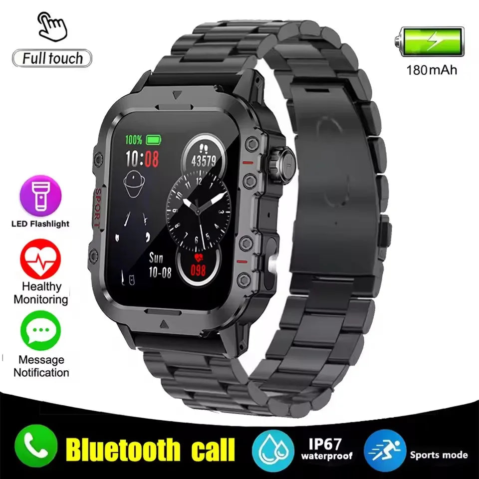Smart Watch Android Phone 1.44'' Inch Color Screen Bluetooth Call Blood Oxygen/Pressure Monitoring Smart Watch Women Men