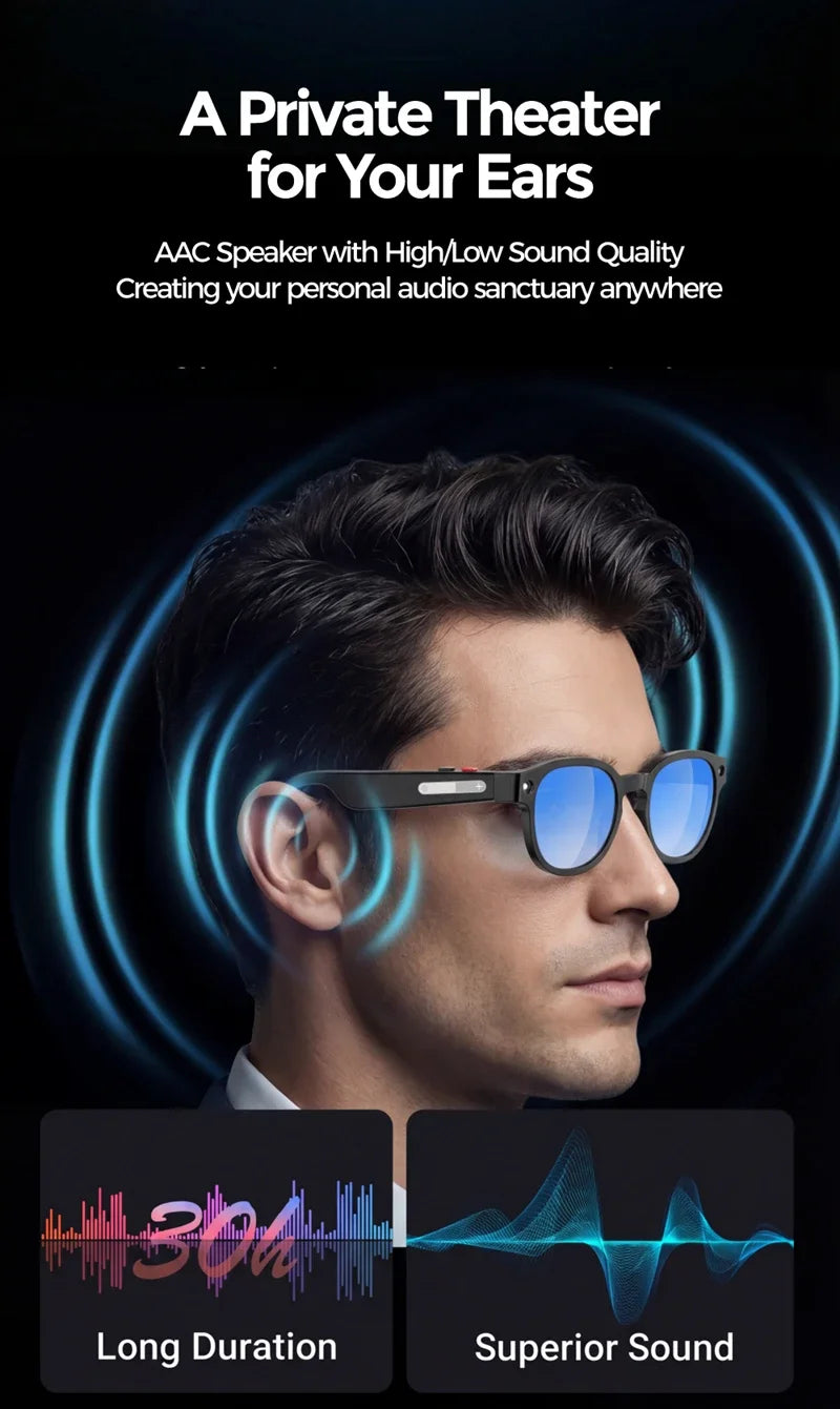 2026 New Smart AI Glasses 800W Shooting Camera HD Photo Video Voice Call Translation Waterproof Bluetooth AI Motorcycle Glasses
