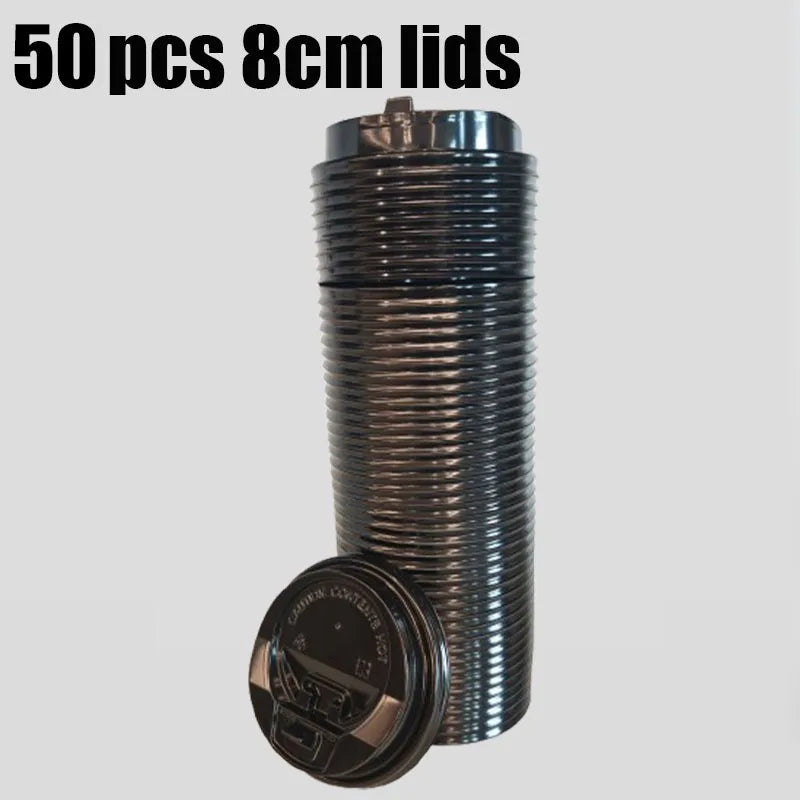 30pcs 8oz  Double-Walled Insulated Corrugated Cardboard Coffee Cups Thickened Disposable Striped Portable Paper Cups With Lids