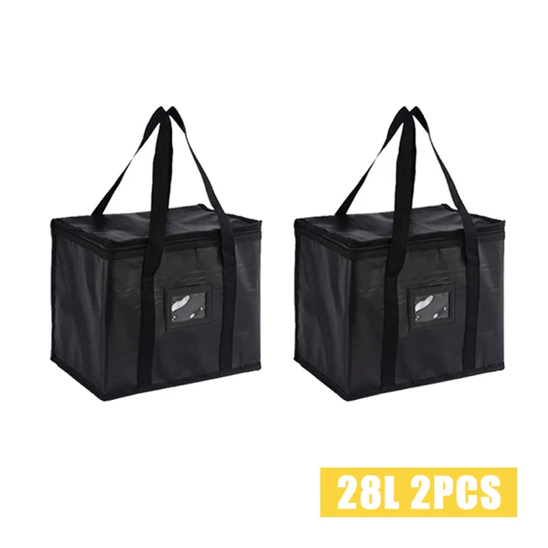 70L Insulated Thermal Cooler Bag Insulation To Keep Cold Large Capacity Portable Lunch Bag Zip Picnic Camping Tin Foil Food Bag