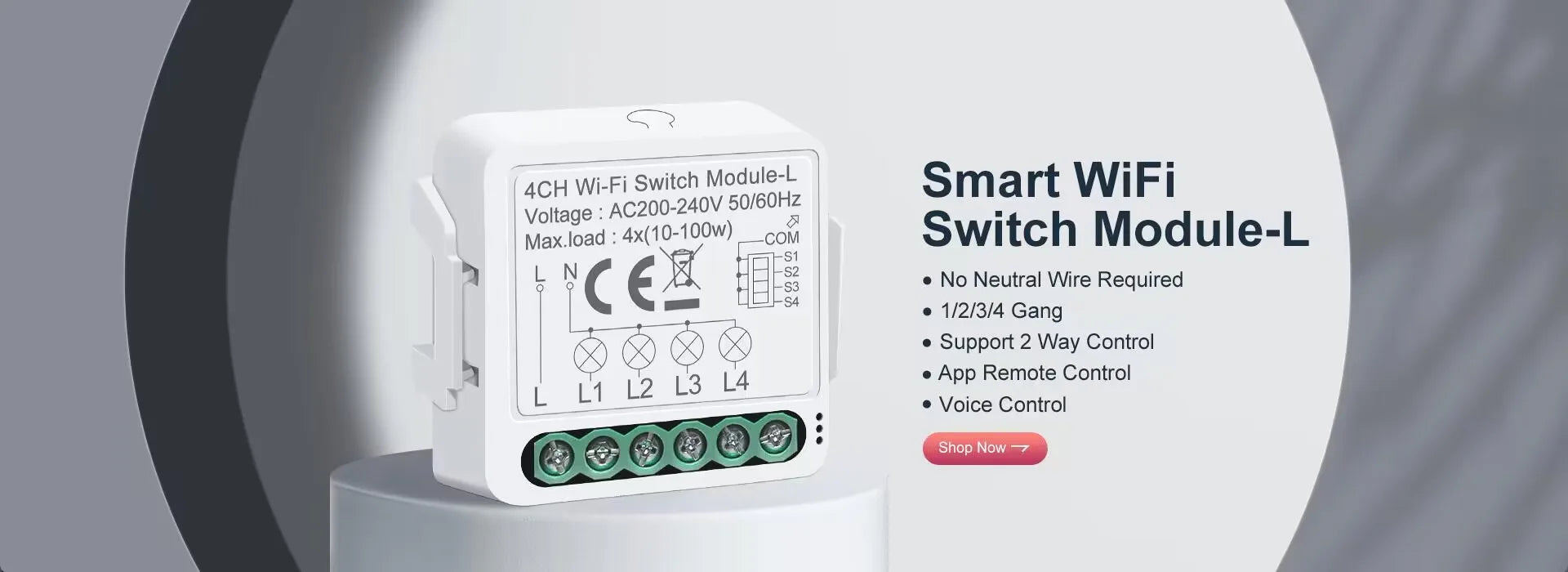 Wifi Wall Touch Switch EU No Neutral Wire Required Smart Light Switch 1 2 3 Gang 220V Tuya Smart Home Support Alexa Google Home