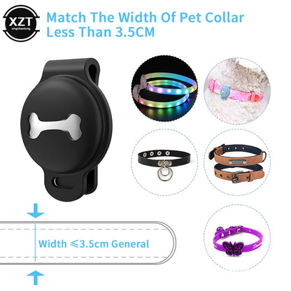 I YAN dog GPS smart locator in a silicone sleeve with a bone design, wearable pet tracker for dogs and cats, anti-lost Bluetooth device