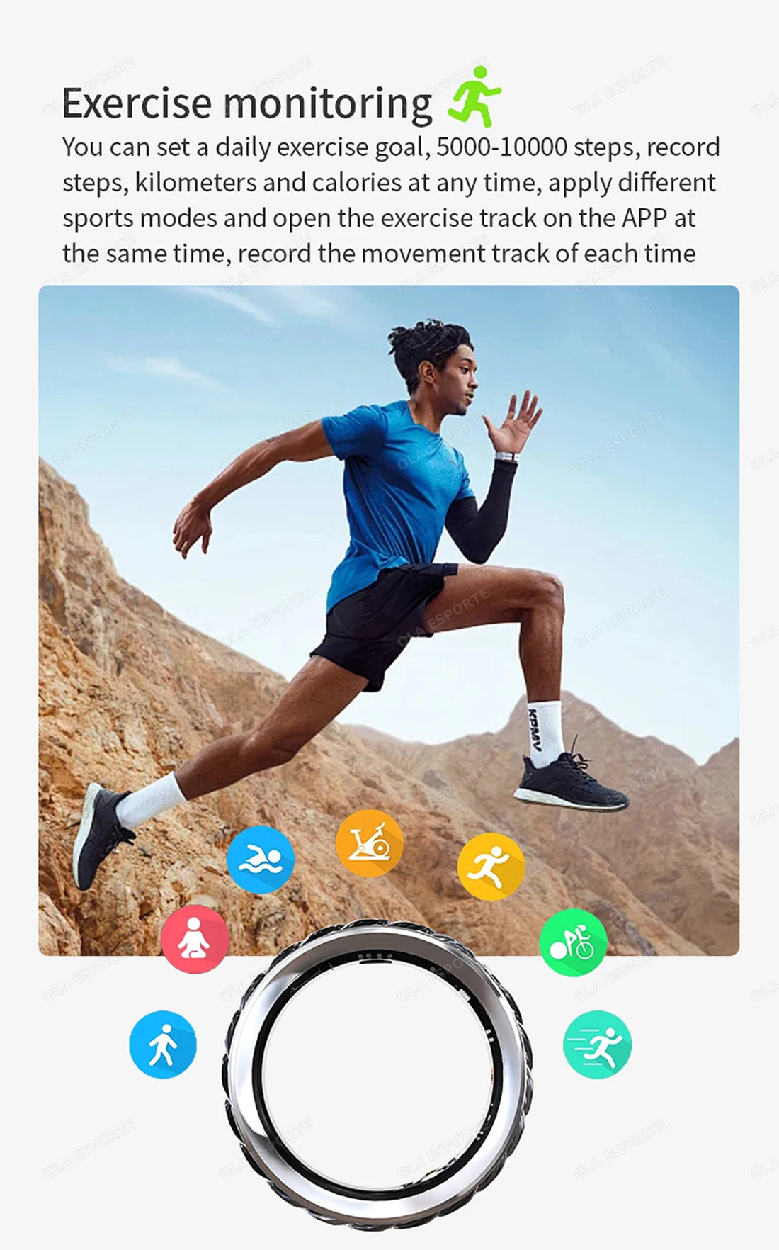 2025 New Smart Ring 360° rotation Chain Bluetooth Health Monitor Blood Oxygen Sleep Heart Rate Multi-sport Modes Men Women Rings