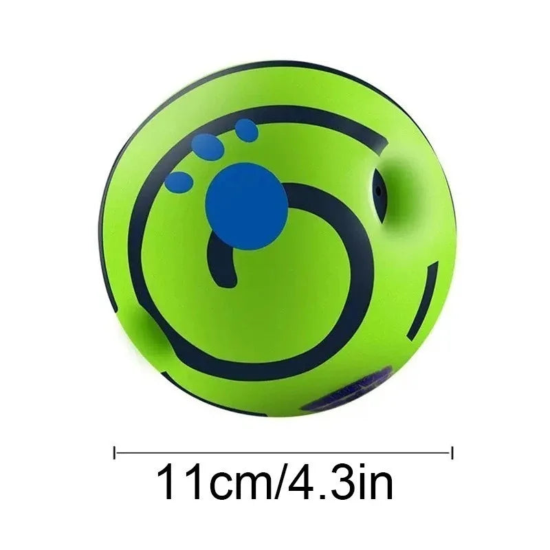 Interactive dog toy Wobble Wag Giggle Glow Ball by I YAN with sound and light features for playful fun.