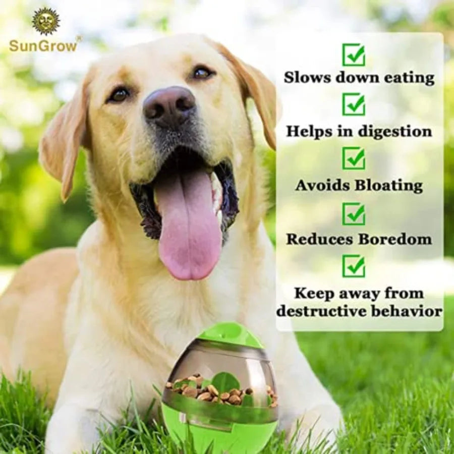 I YAN puppy and small dog treat ball and cat treat feeder, adjustable slow dispenser to prevent naughty chewing and boredom.