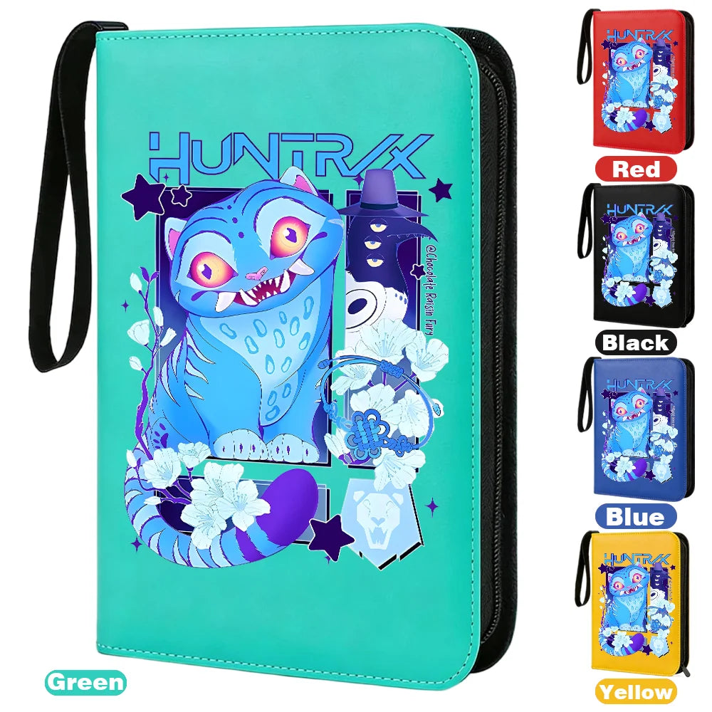I YAN Demon Hunters card album binder with 400 pockets, PU zipper holder for storing and organizing collectible cards.