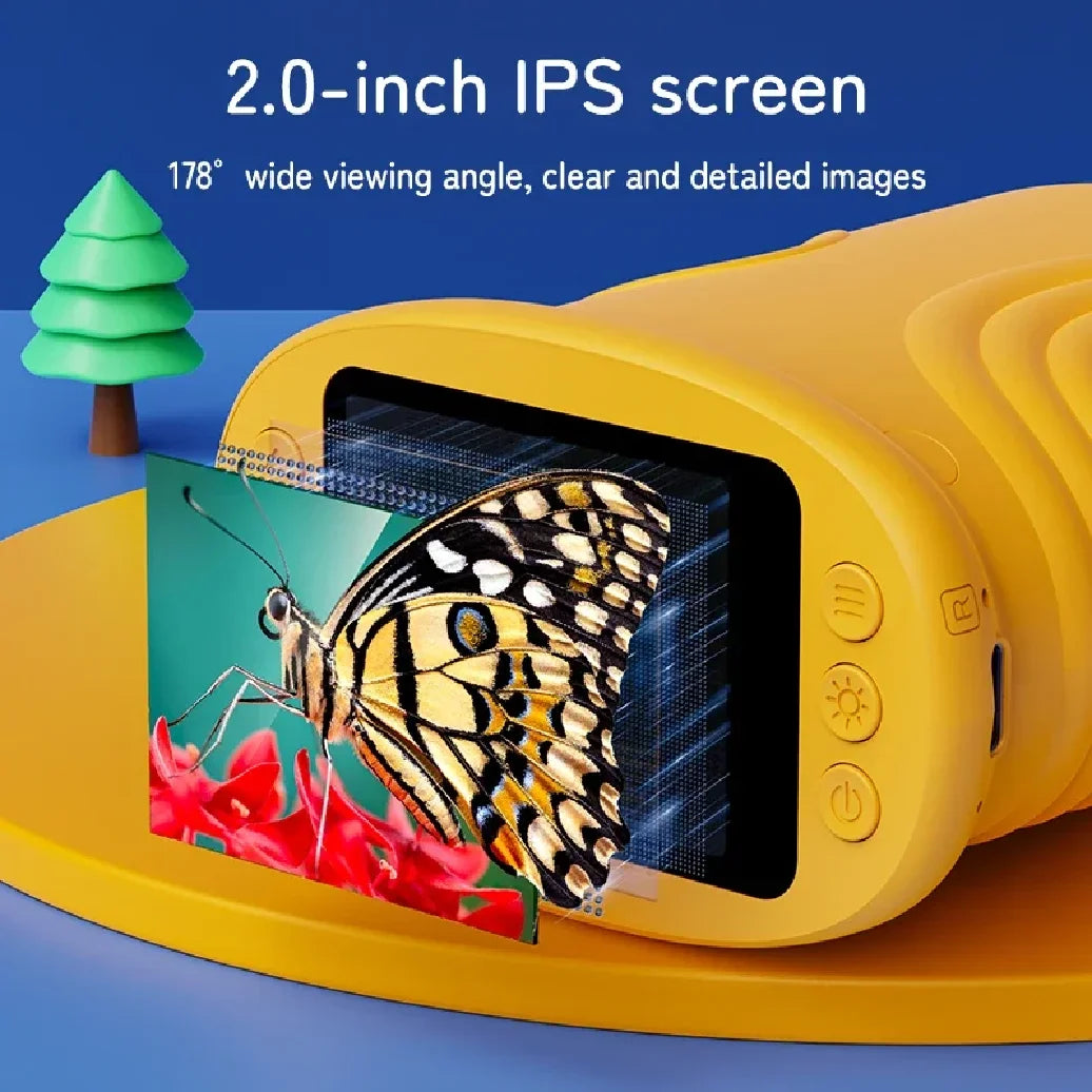 1000X Handheld Microscope for Kids 2.0" Screen Rechargeable Mini Pocket Digital Microscopes Portable Edu Gift Children Students - I YAN