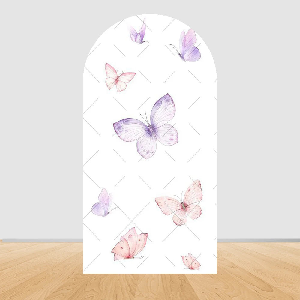 Fairy Arch Photography Backdrop Cover Girls Birthday Baby Shower Floral Butterfly Arched Background Party Decor Photo Studio