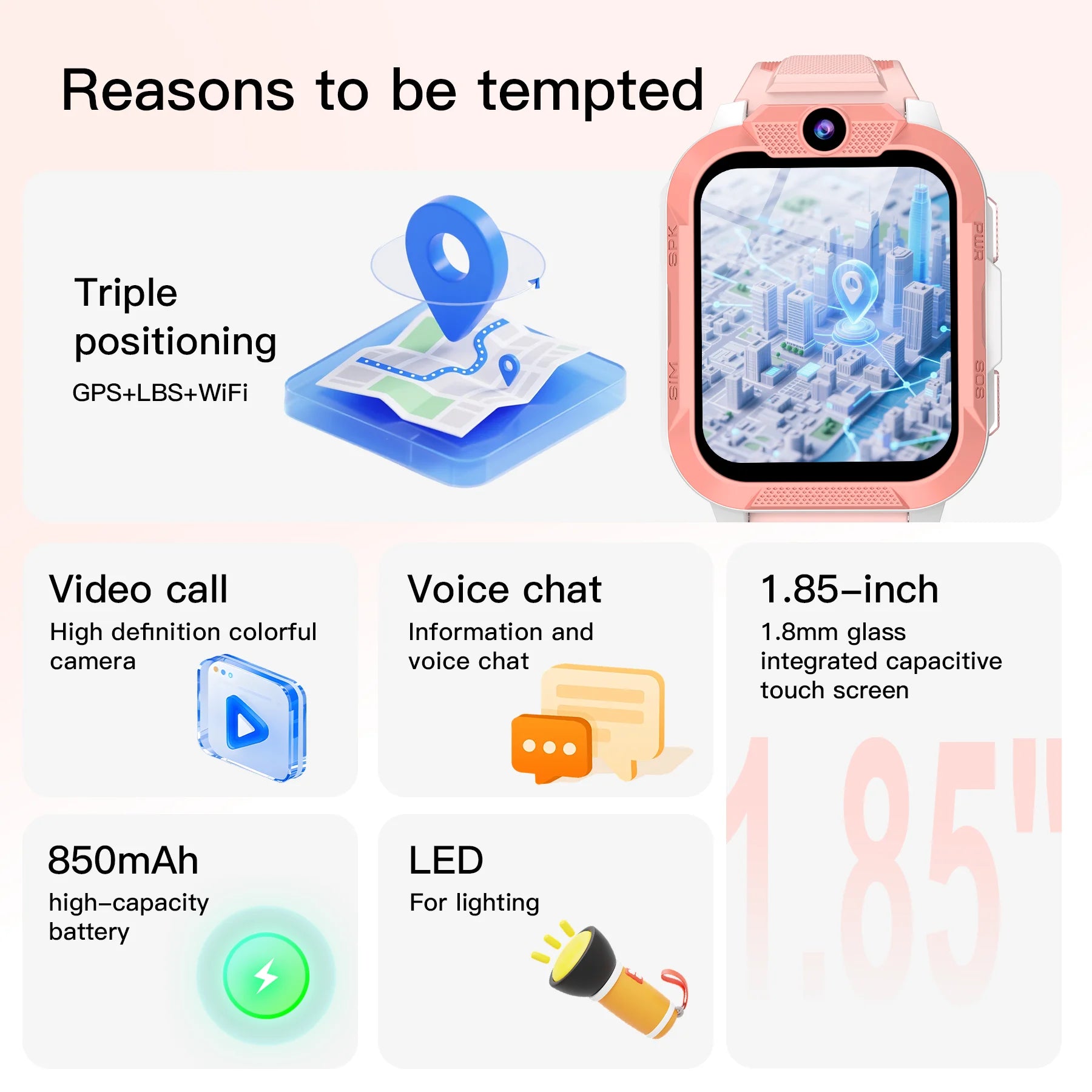 Z40 Pro Kids Smart Watch Waterproof 4G Video Monitor Tracker – SOS GPS Location Digital Watch Children's Gift - I YAN