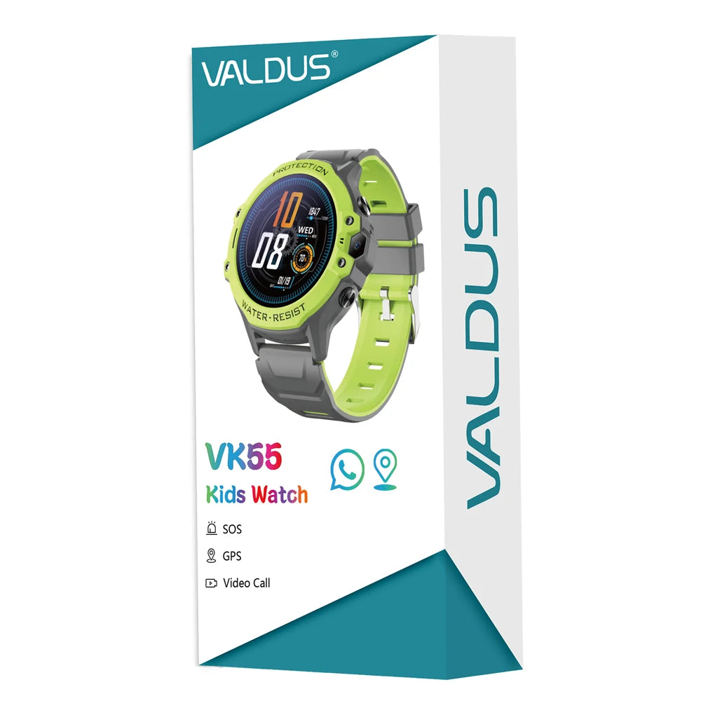 VALDUS 2025 New VK55 4G Children Smartwatch SOS Emergency Call GPS Electronic Fence 0.3 Mpix Camera SIM Card Children Smartwatch