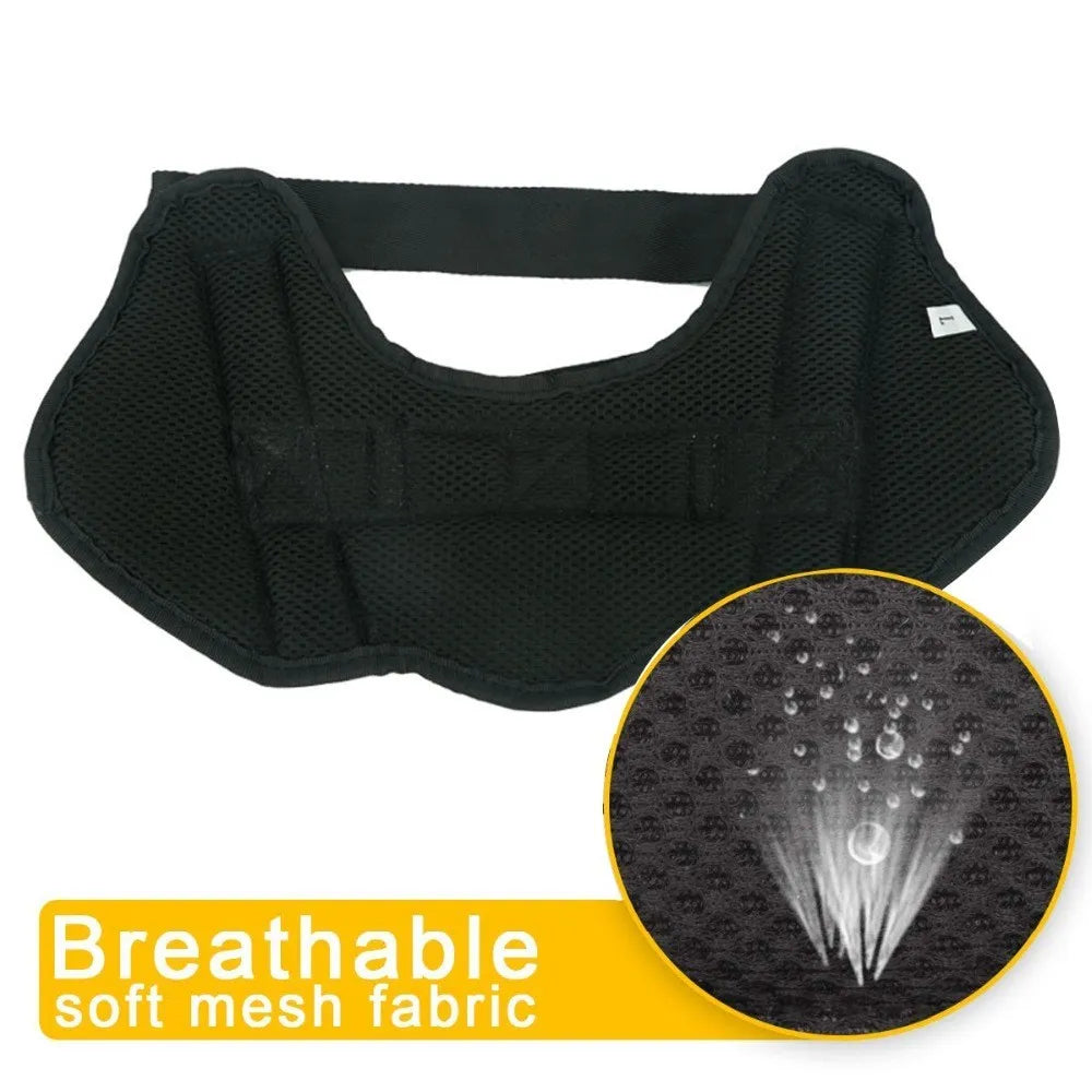 Reflective adjustable dog harness by I YAN, breathable no-pull vest for small and large dogs, shown in black with reflective strips.
