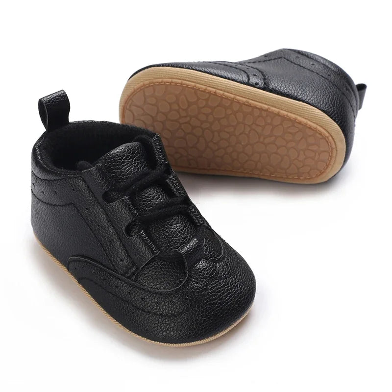 Newborn Baby Boys' Shoes Moccasin Fashion Casual Sports Shoes White Baptist Soft Sole Anti Slip First Step