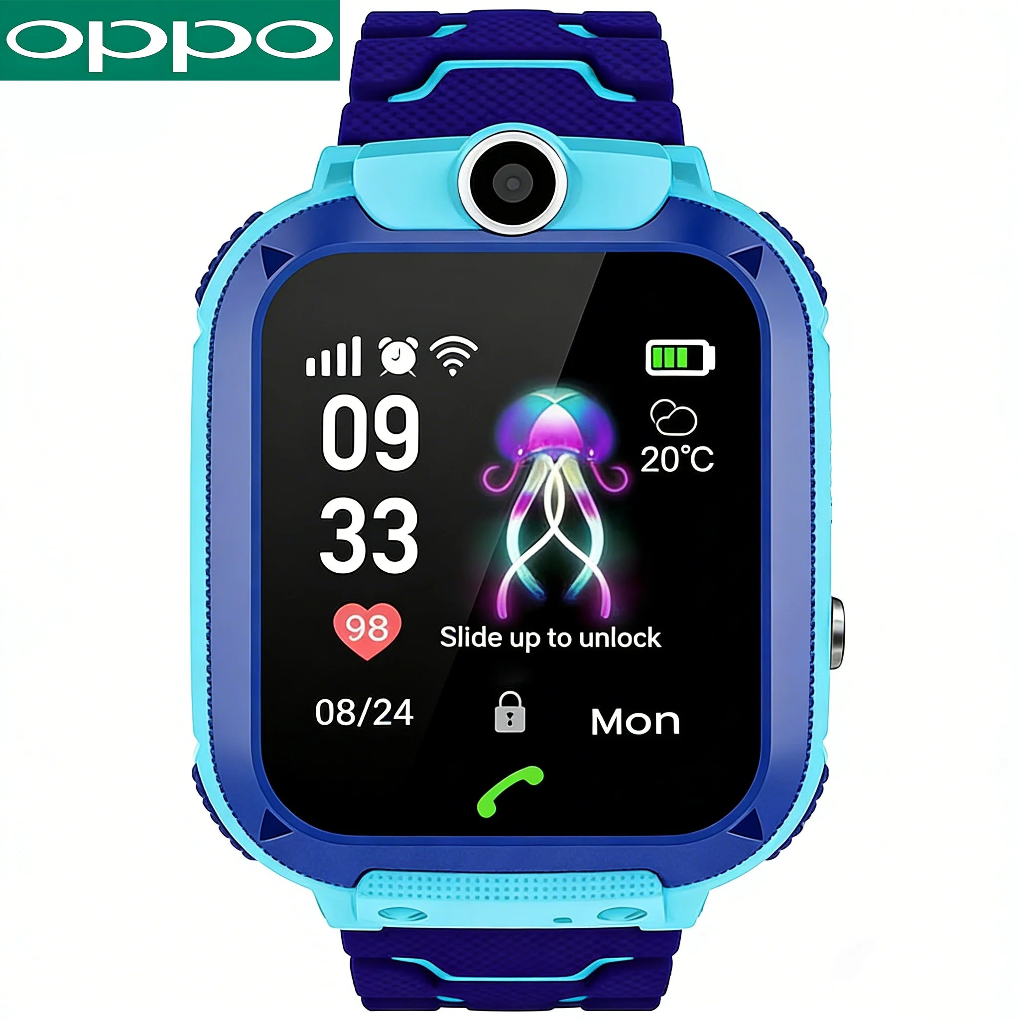 OPPO Kids 4G Smart Watch Mini Phone – 3-in-1 Call SOS Camera Cartoon Watch for Boys & Girls Birthday Gift 2026 - I YAN